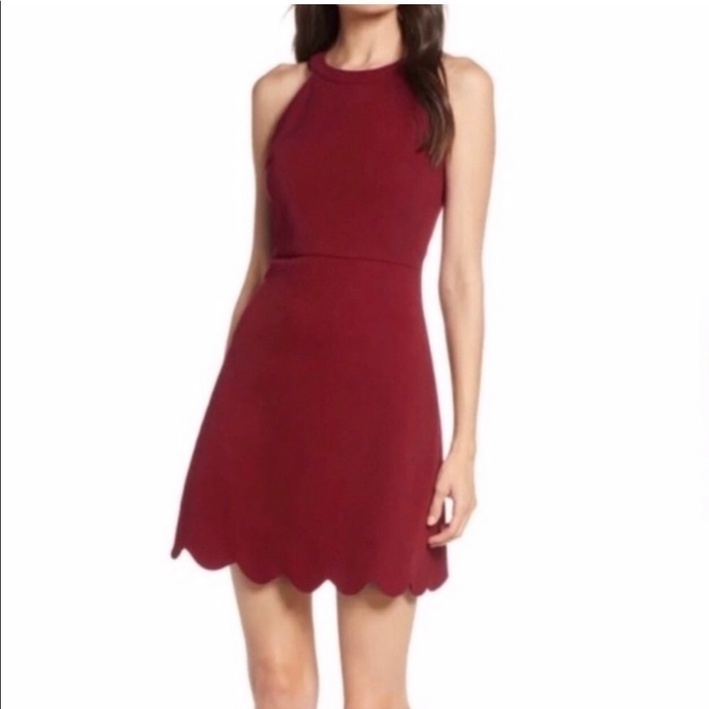 NWT LULU'S Romanticore Coquette Mama Cita Halter Skater Dress Size M